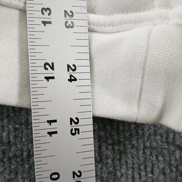 Nike Mens Hoodie White Medium Metallic Logo Funnel Neck Pullover Long Sleeve - Picture 14 of 15